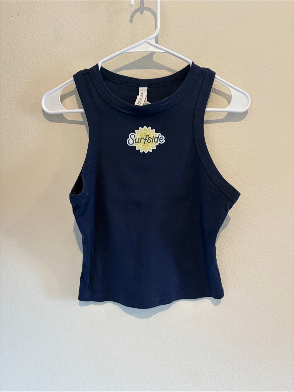 Bella Canvas Tank Top Navy Blue Baby Tee Stretch Fit Surfside ☀️ 52% Cotton